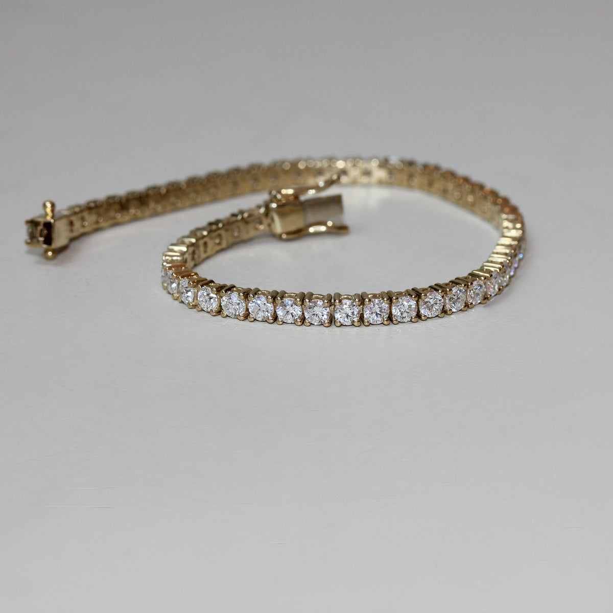 9ct Yellow Gold Tennis Bracelet | 6.50ct