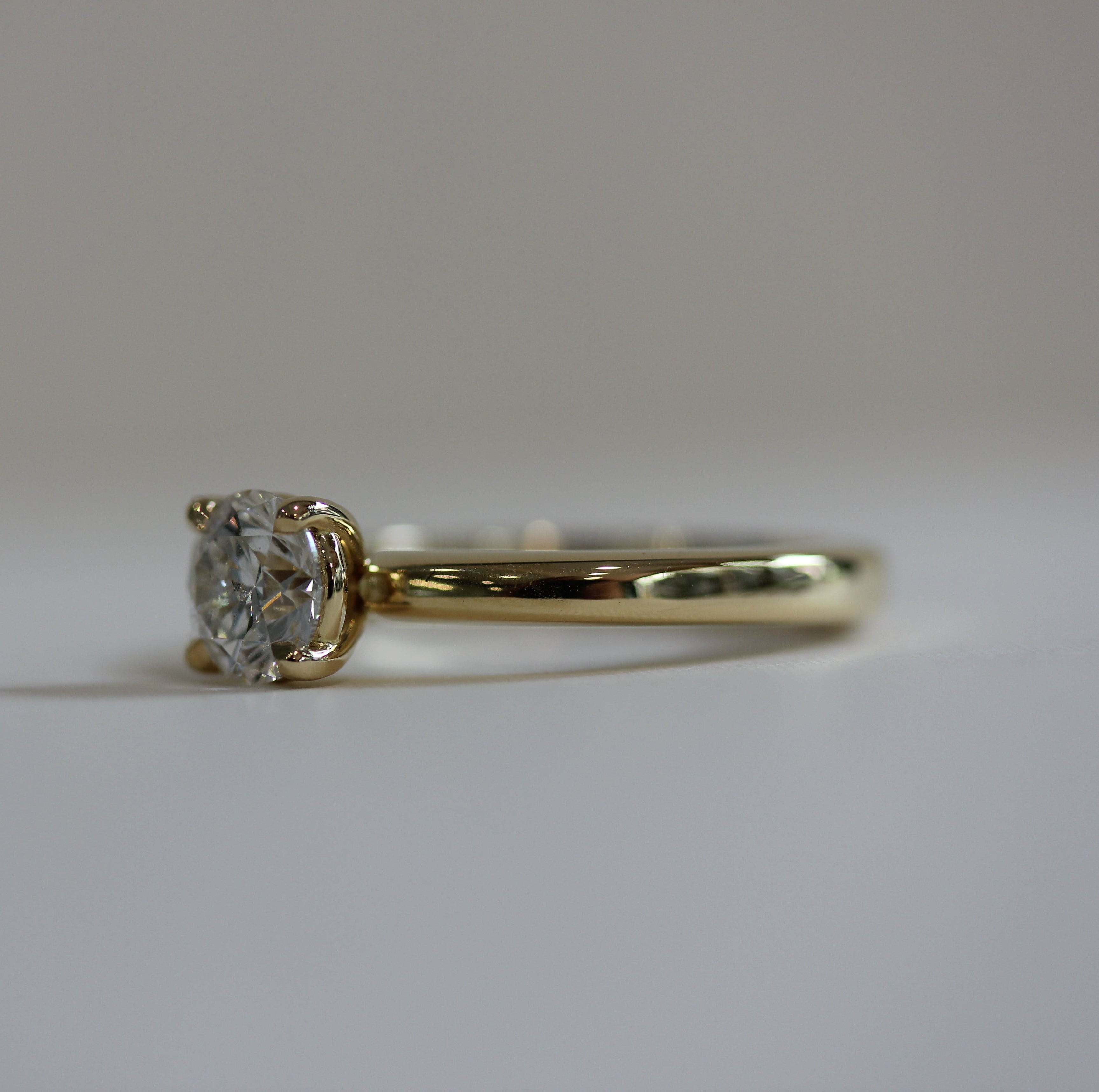 1.01 Round Brilliant Cut Diamond Solitaire Ring in 18ct Yellow Gold - AUDREY