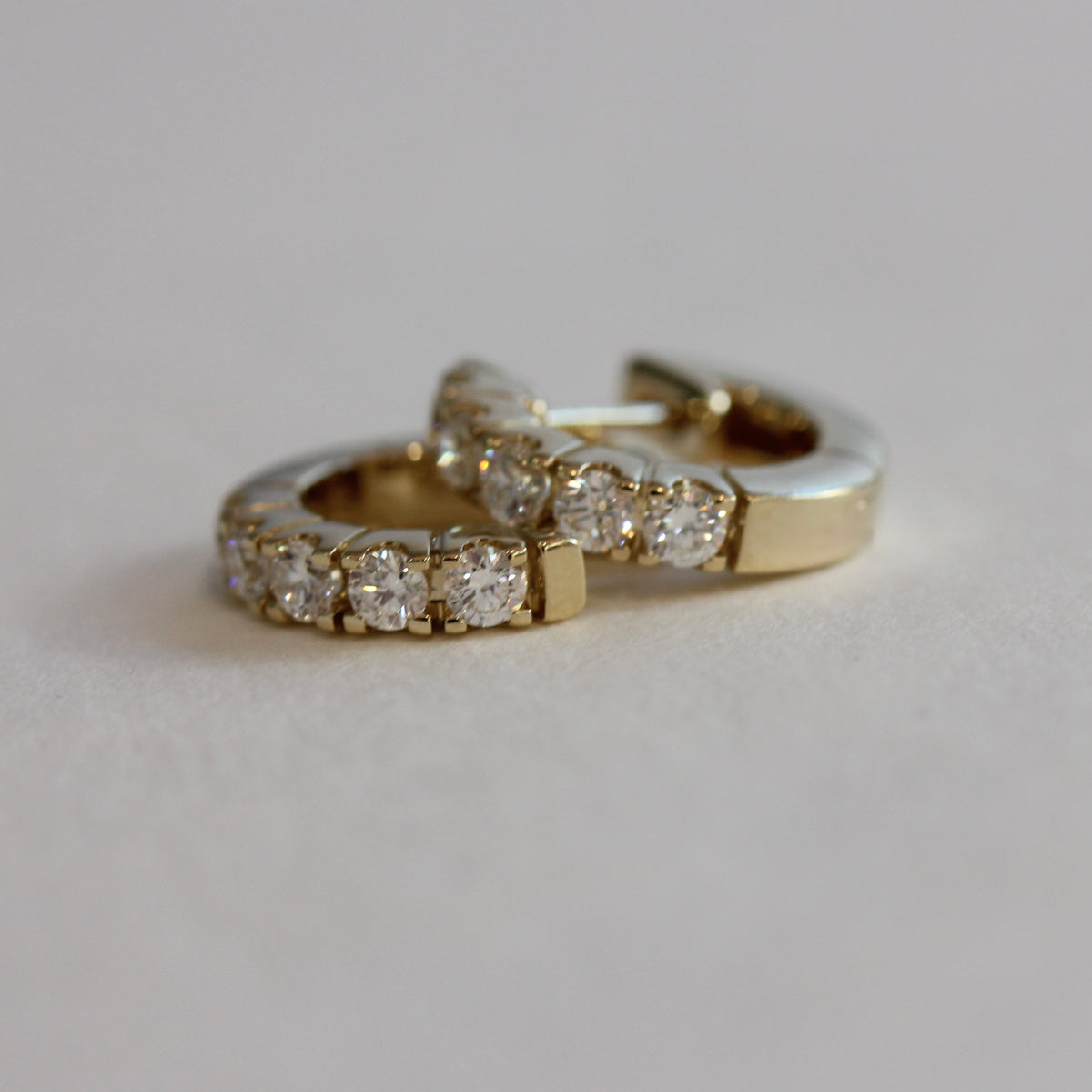 0.50ct Natural Diamond Huggies 13mm