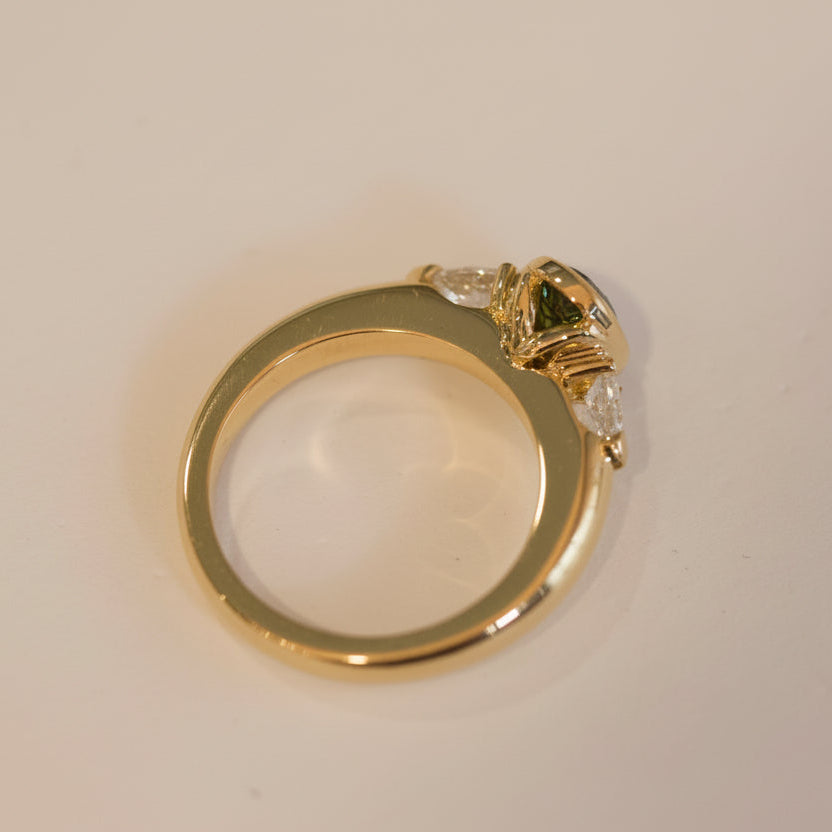 Australian Sapphire & Diamond Ring