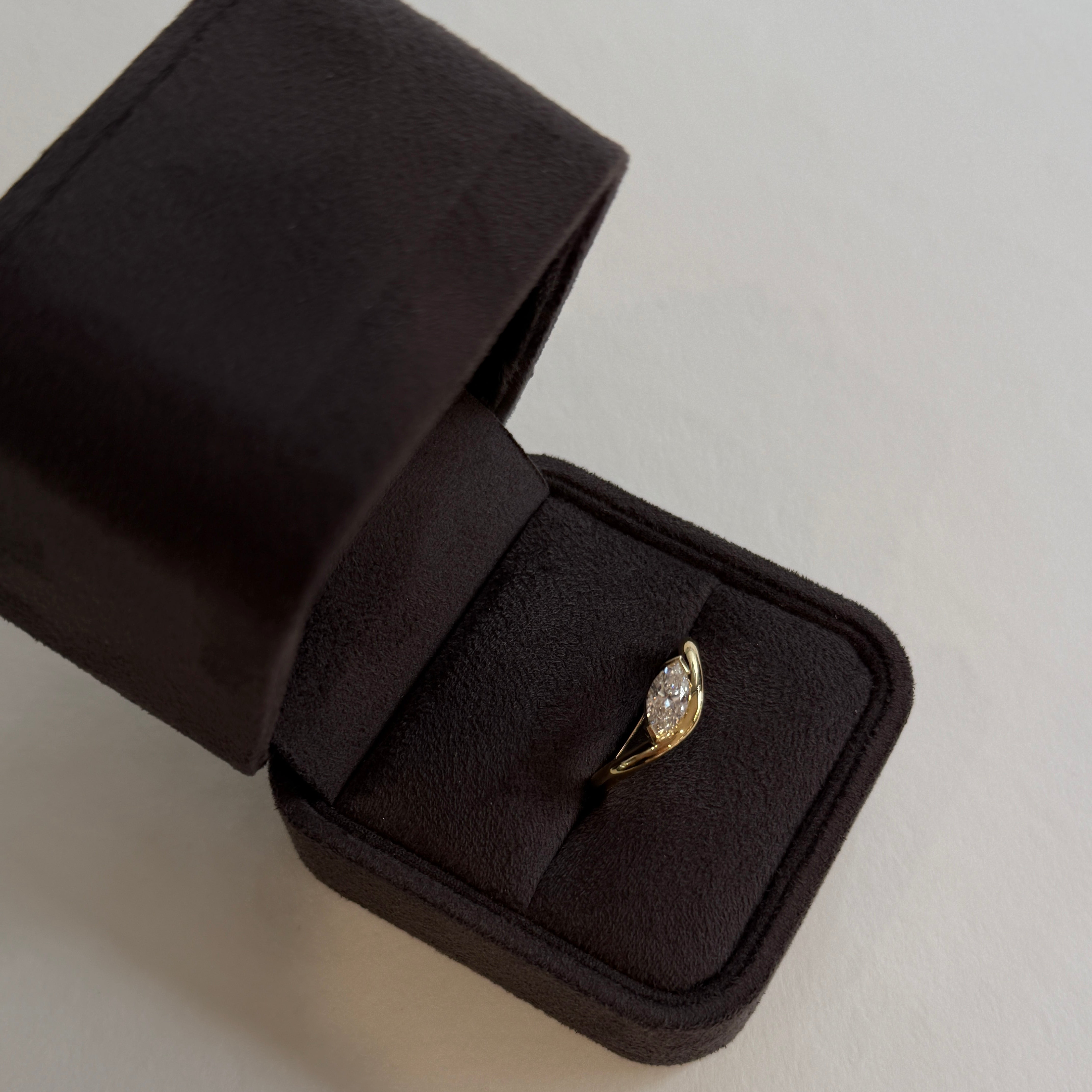 Raya - Marquise Diamond East West Curved Band Ring