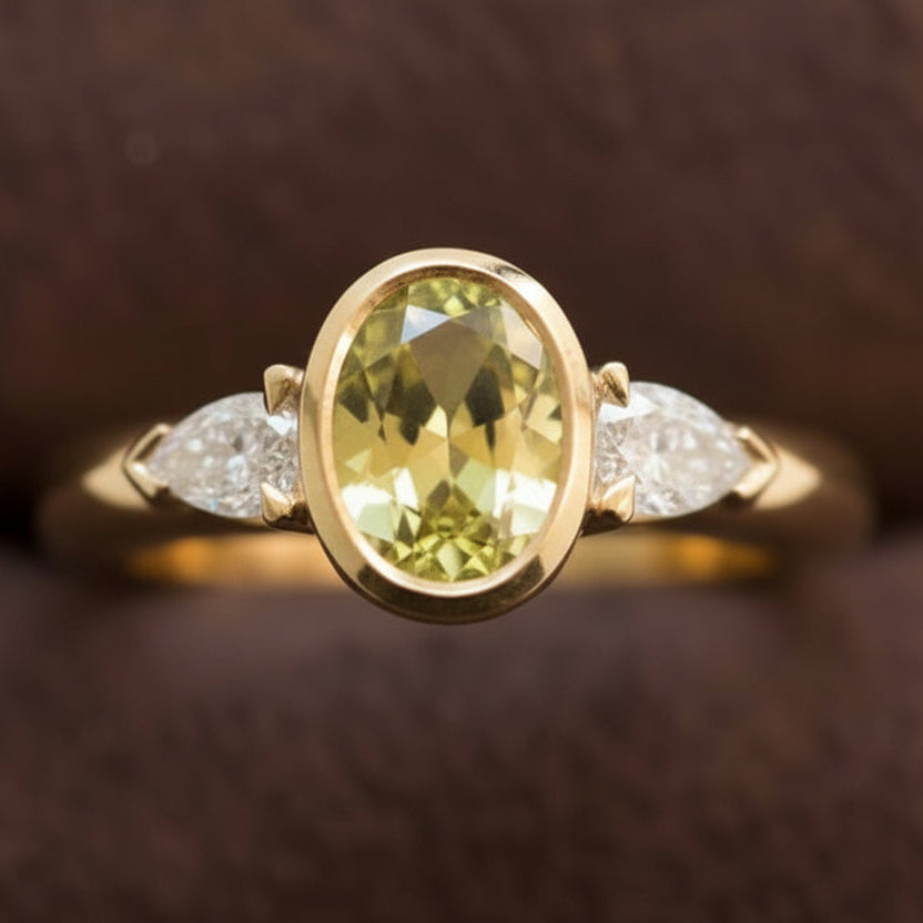 Australian Sapphire & Diamond Ring