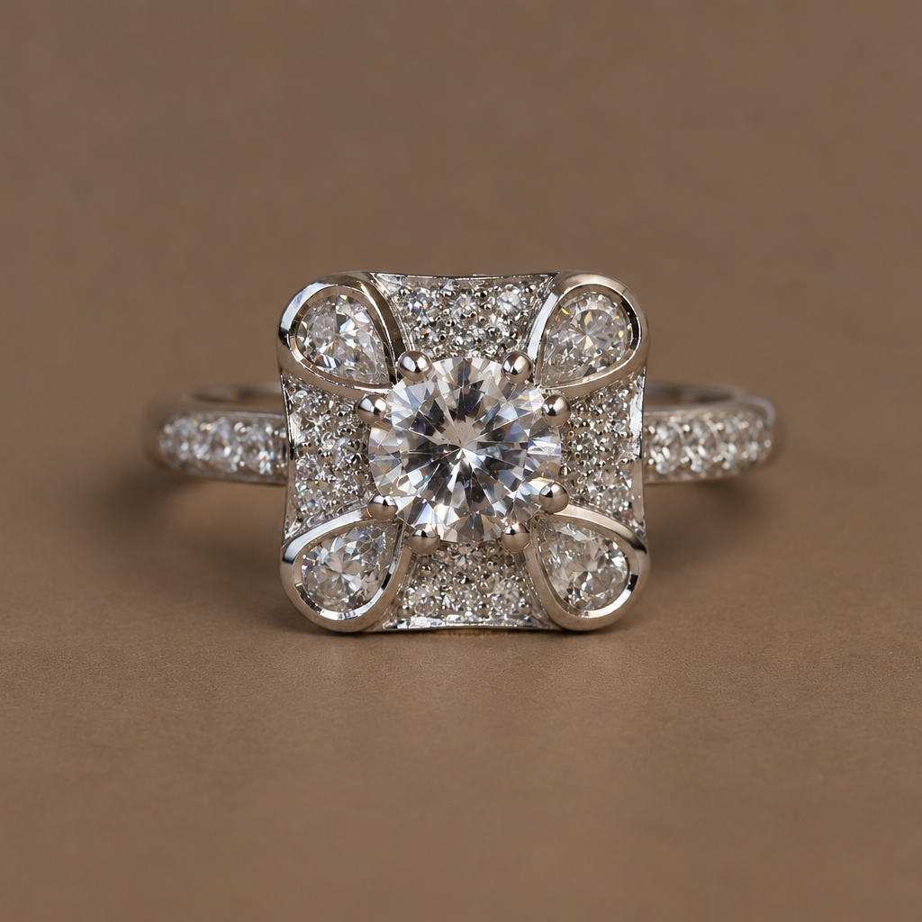THE FLORENCE | 18CT WHITE & YELLOW GOLD NATURAL DIAMOND RING