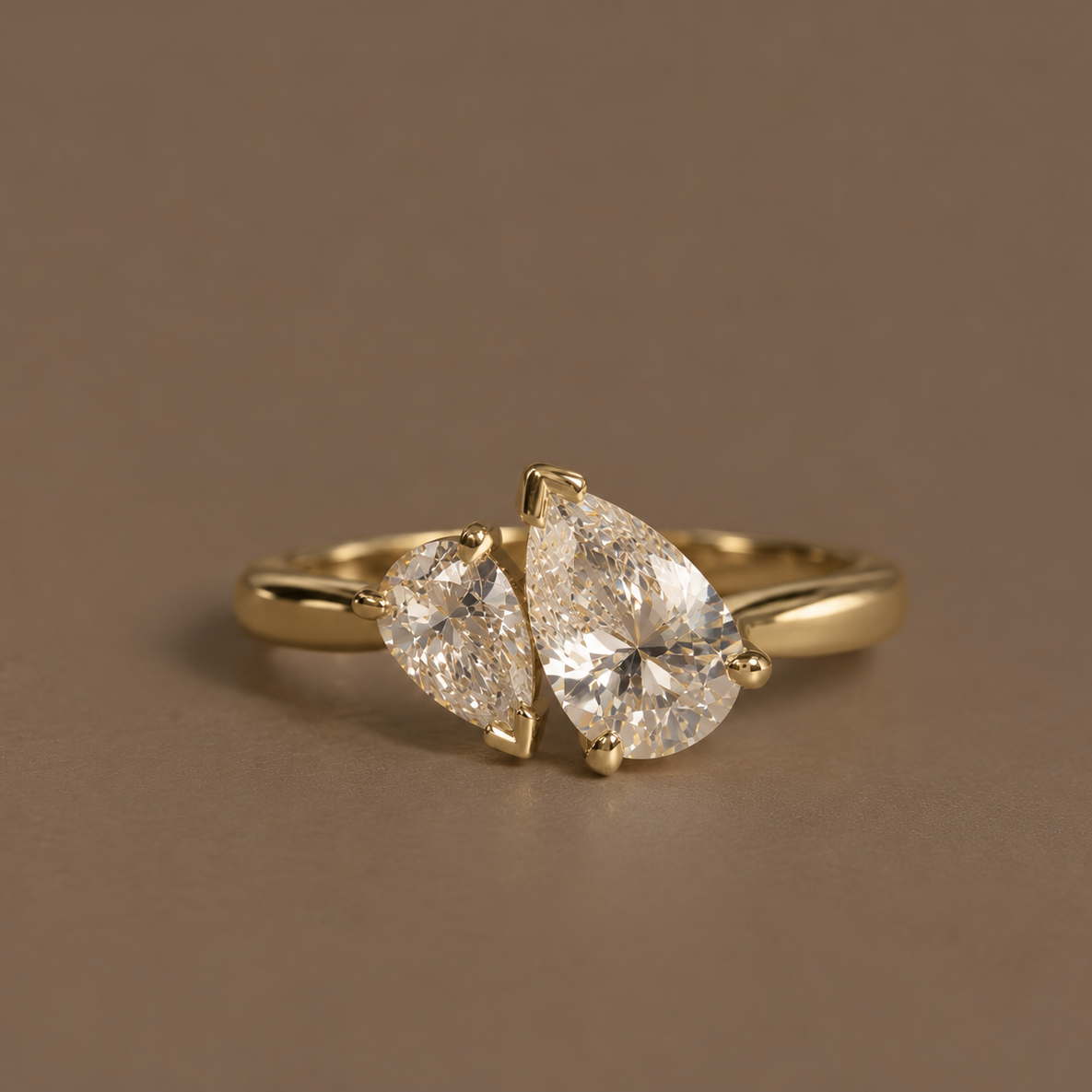 1.10ct Duet Pear Moi Diamond Engagement Ring - CELINE