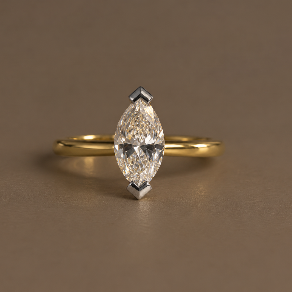 1.03ct Marquise Natural Diamond Engagement Ring - AMARA