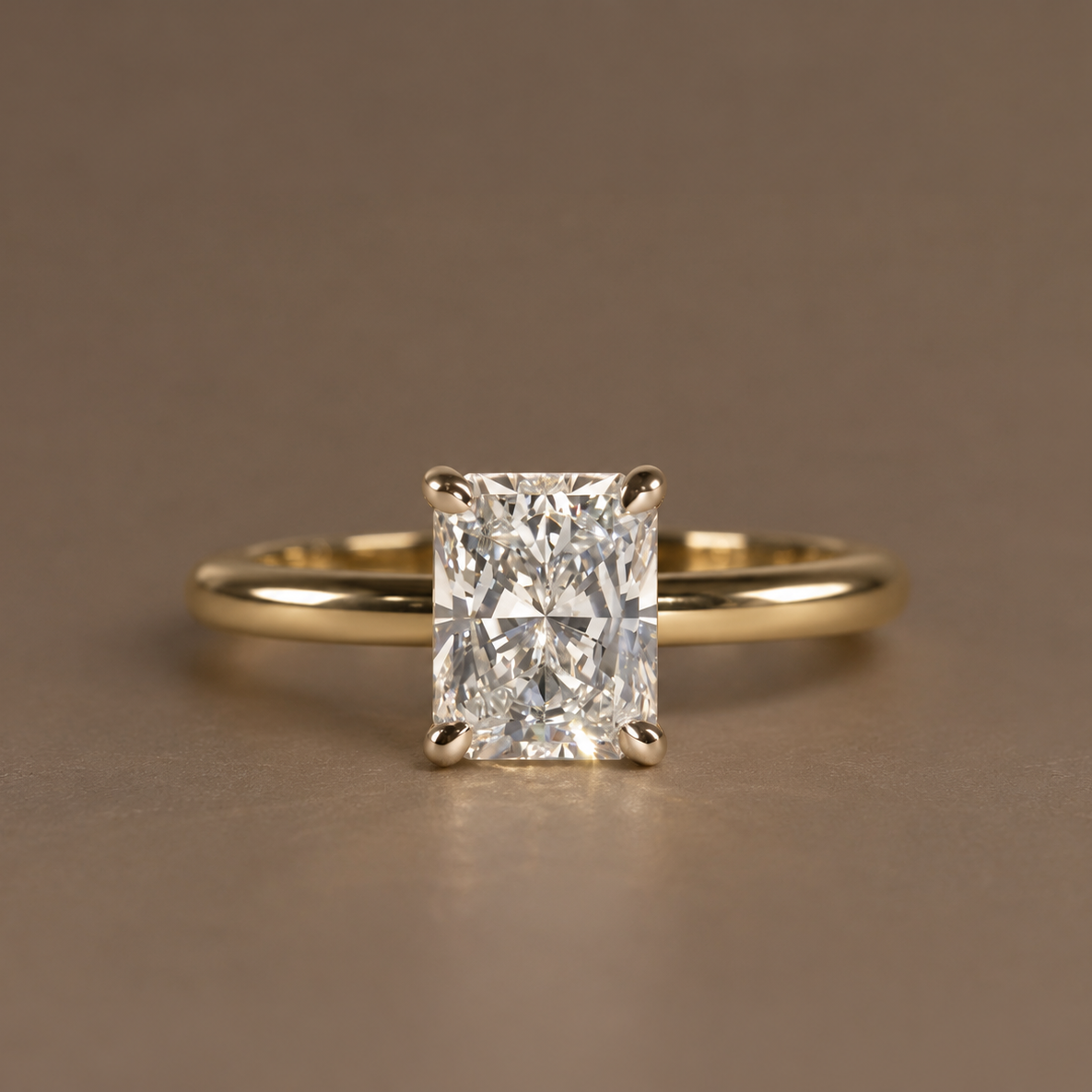 1.52 long radiant brilliant cut Natural diamond ring - REMI