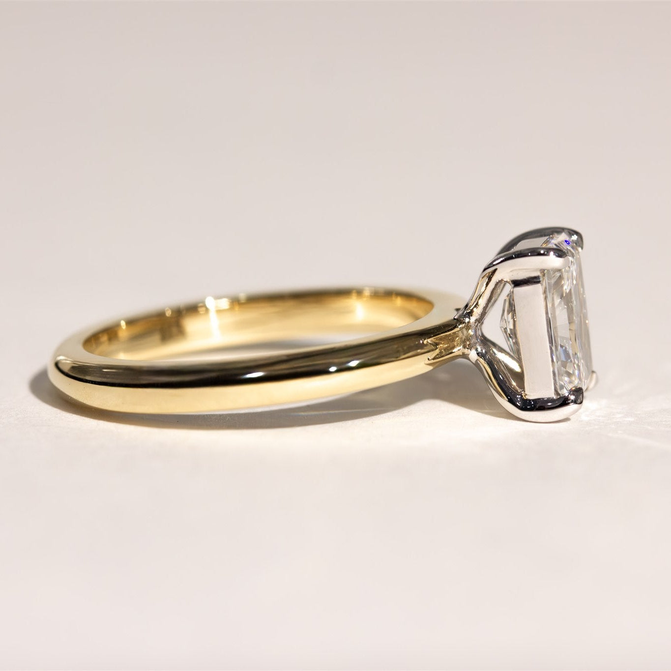 1.52 long radiant brilliant cut Natural diamond ring - REMI