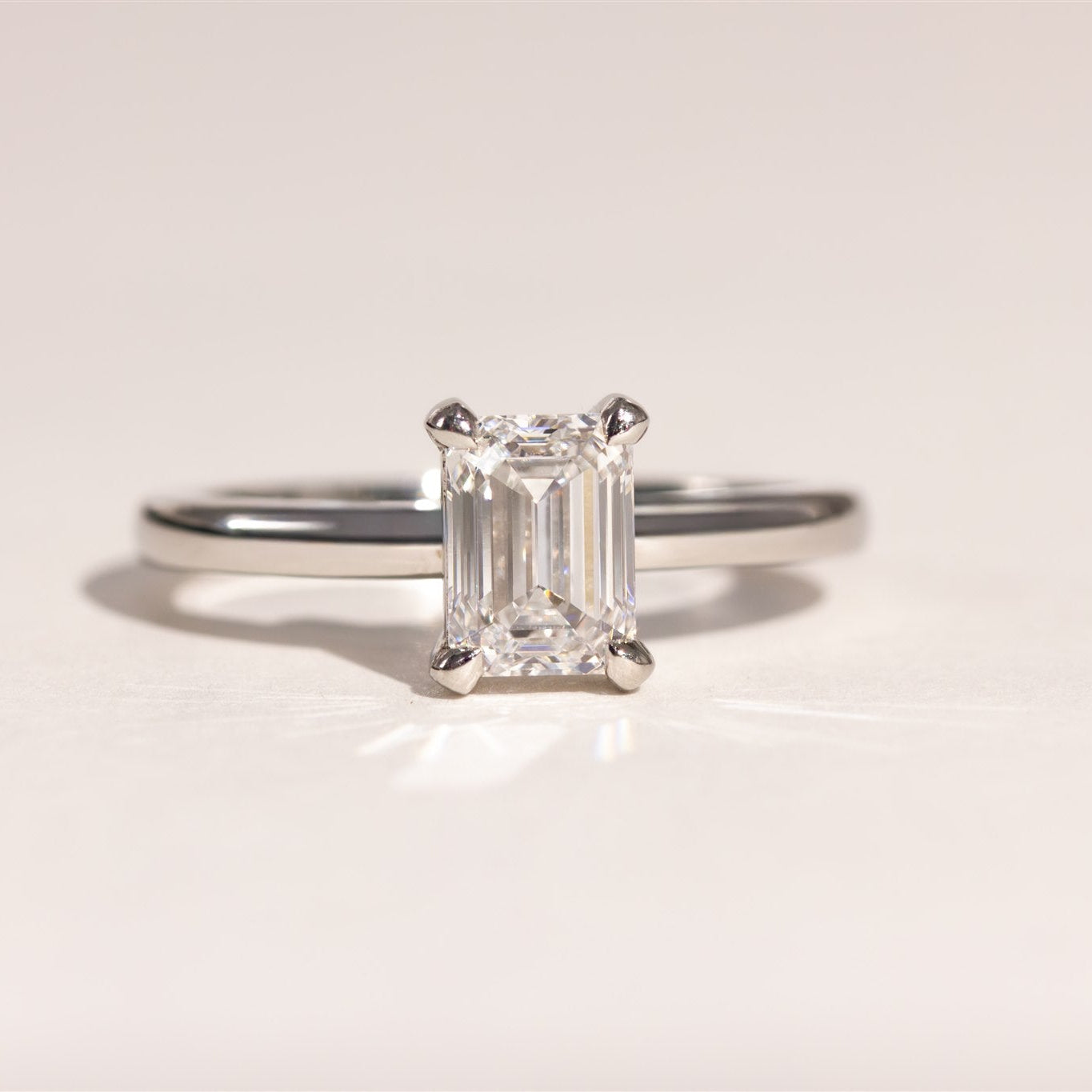 1.20ct Emerald Cut Lab Diamond Engagement Ring -ARIA