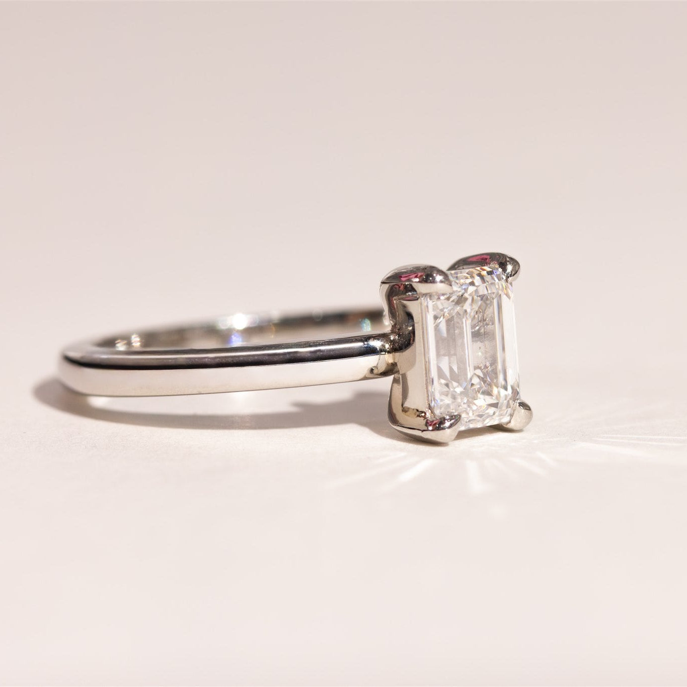 1.20ct Emerald Cut Lab Diamond Engagement Ring -ARIA
