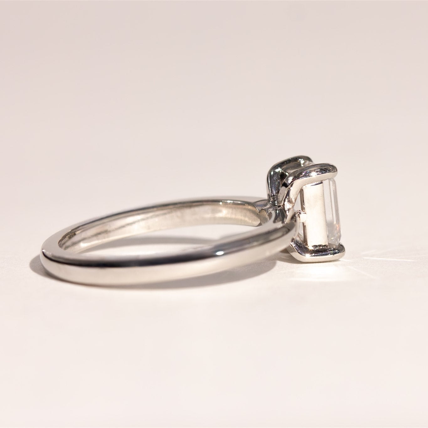 1.20ct Emerald Cut Lab Diamond Engagement Ring -ARIA