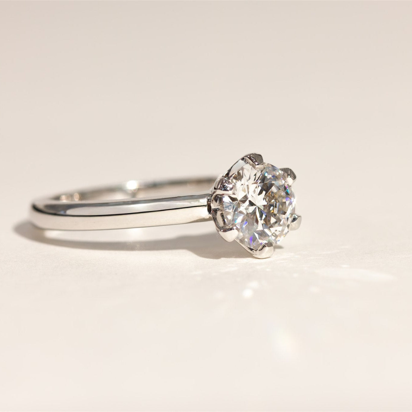 1.07ct Round Solitaire Diamond Engagement Ring - CLARA