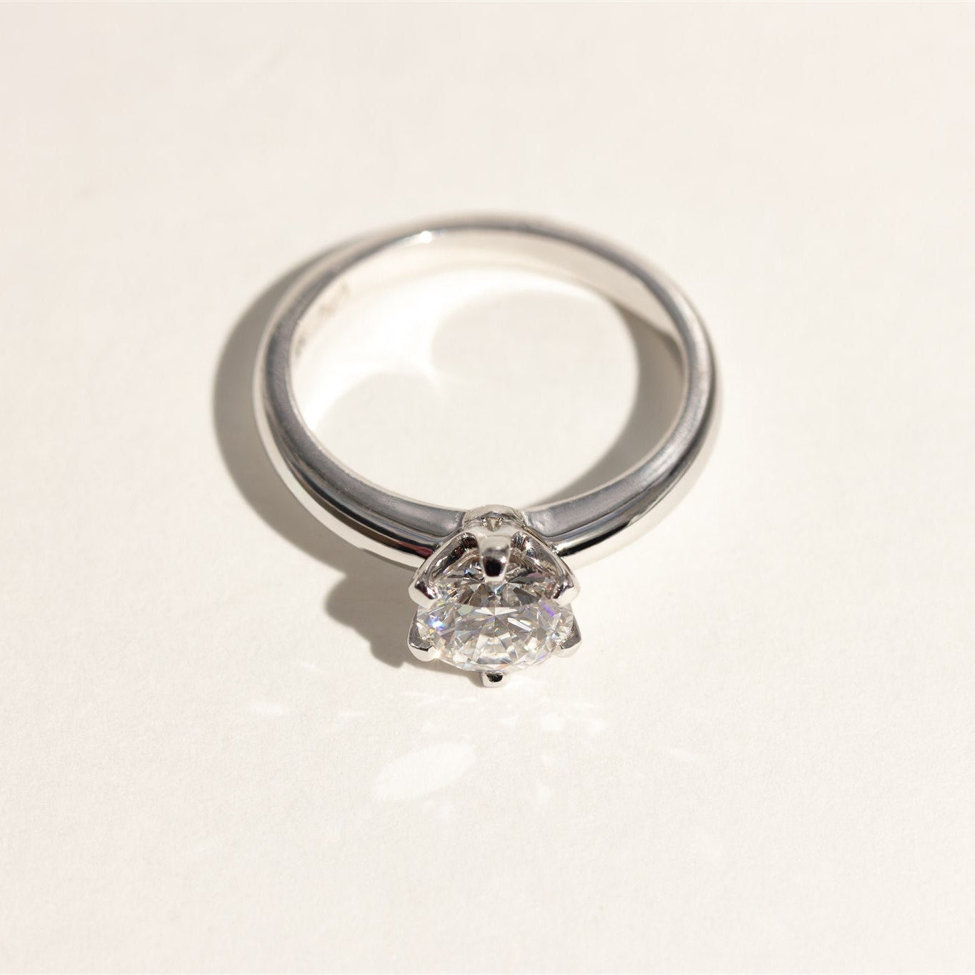 1.07ct Round Solitaire Diamond Engagement Ring - CLARA