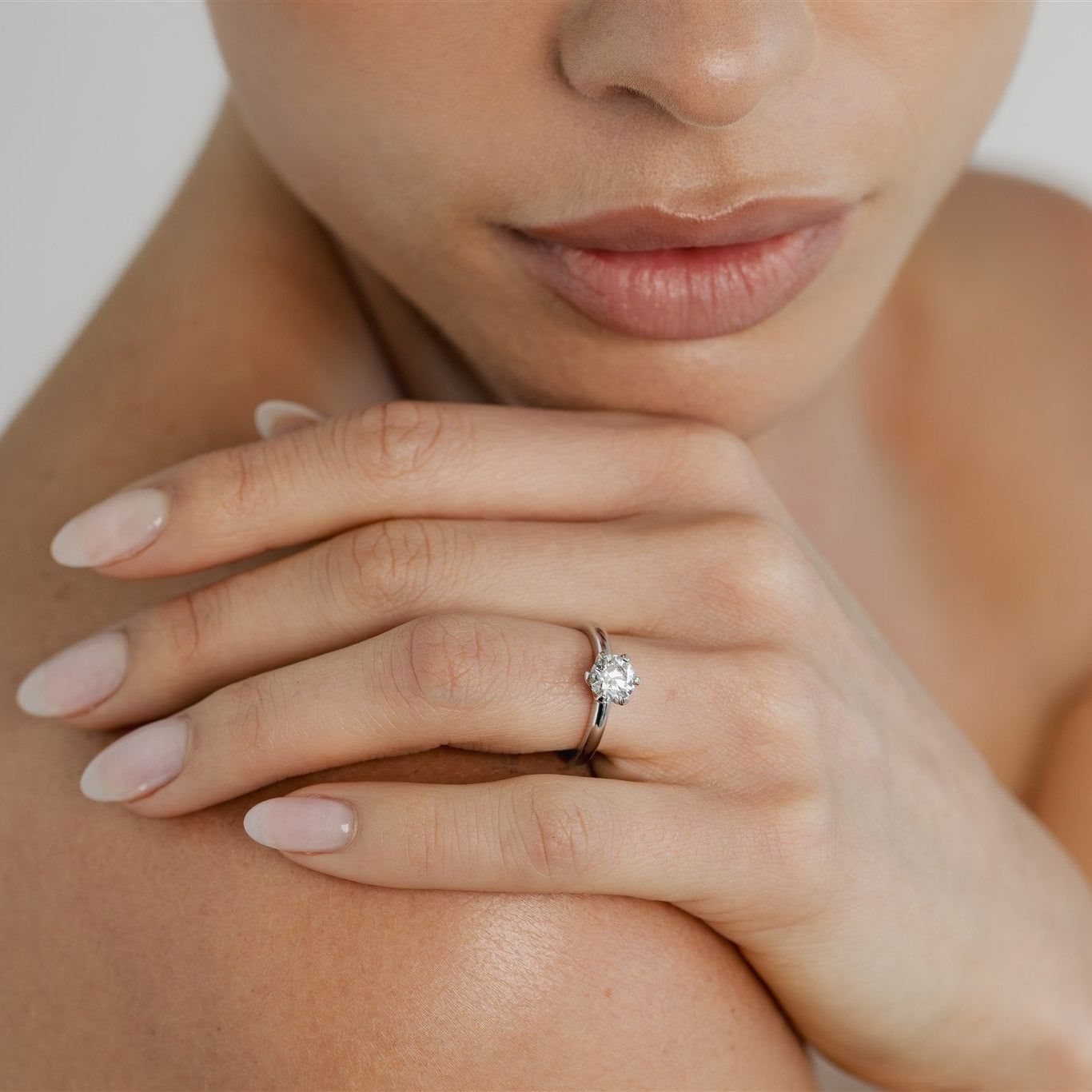 1.07ct Round Solitaire Diamond Engagement Ring - CLARA