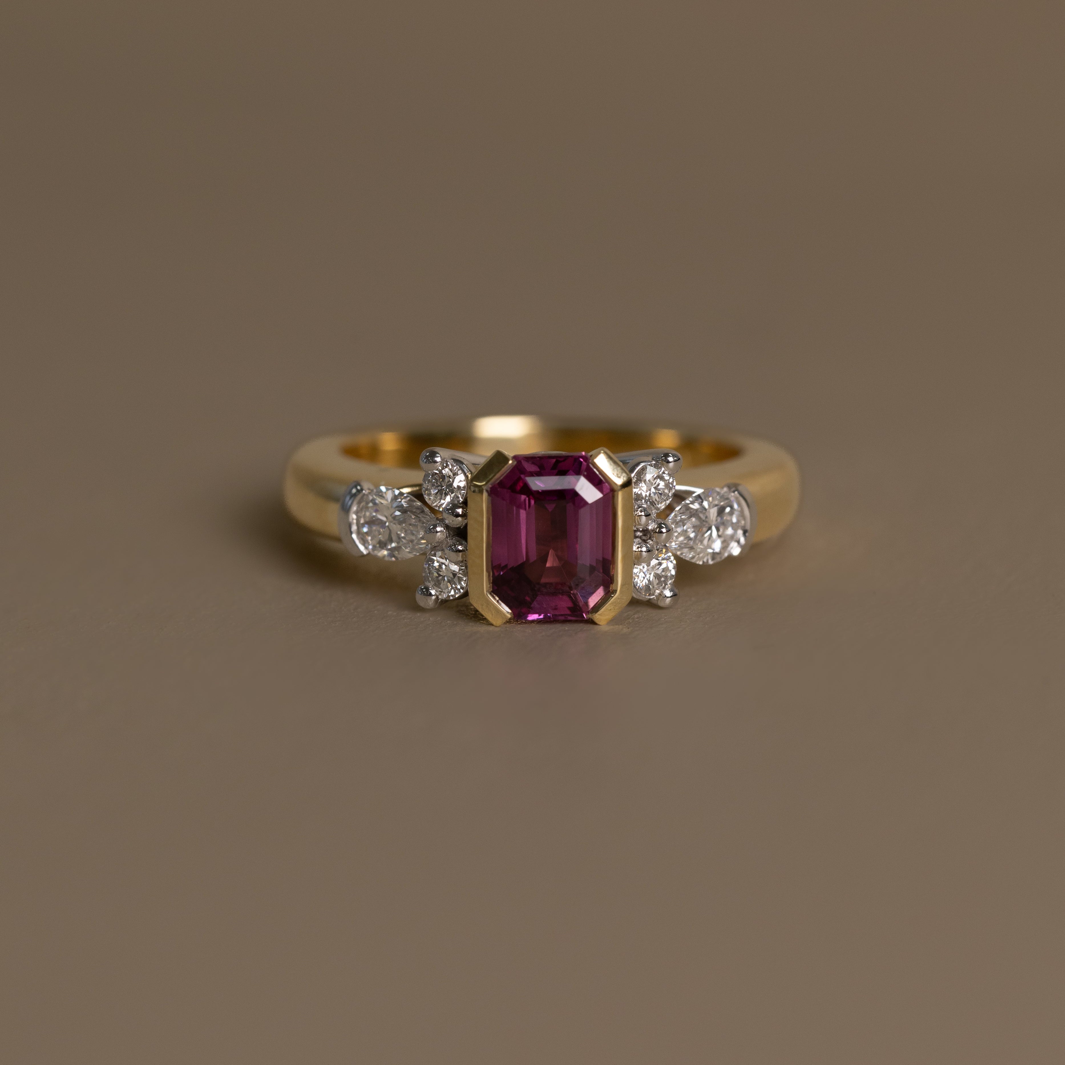 1.41ct Pink Sapphire and Diamond Ring - PHEOBE