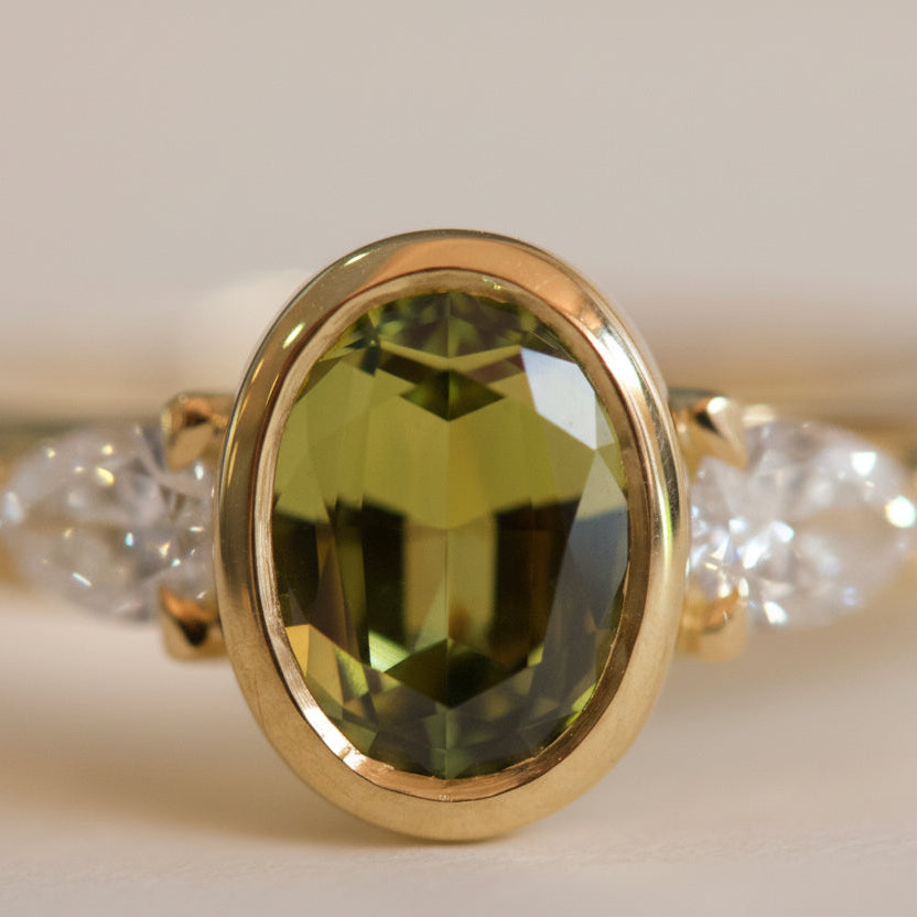 Australian Sapphire & Diamond Ring