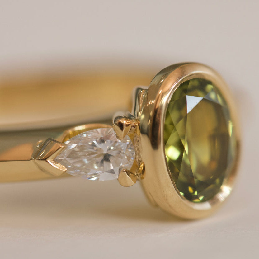 Australian Sapphire & Diamond Ring