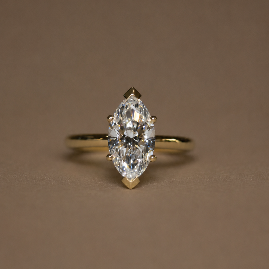 2.05ct Marquise Diamond Engagement Ring - Celeste