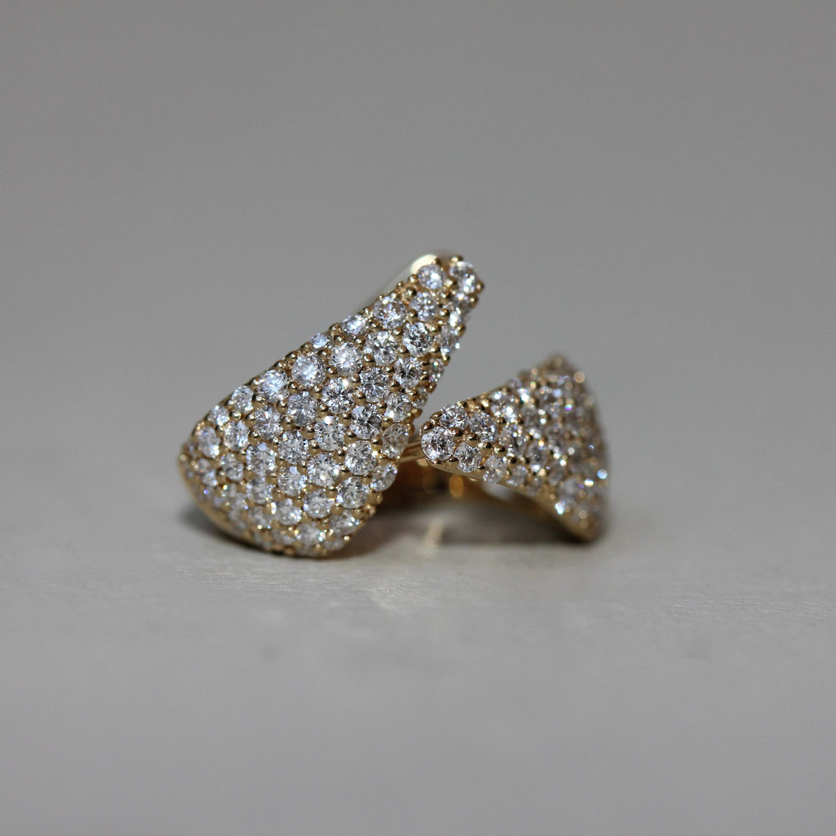 18ct Yellow Gold Pavé Set Natural Diamond Hoop Earrings |0.50ct