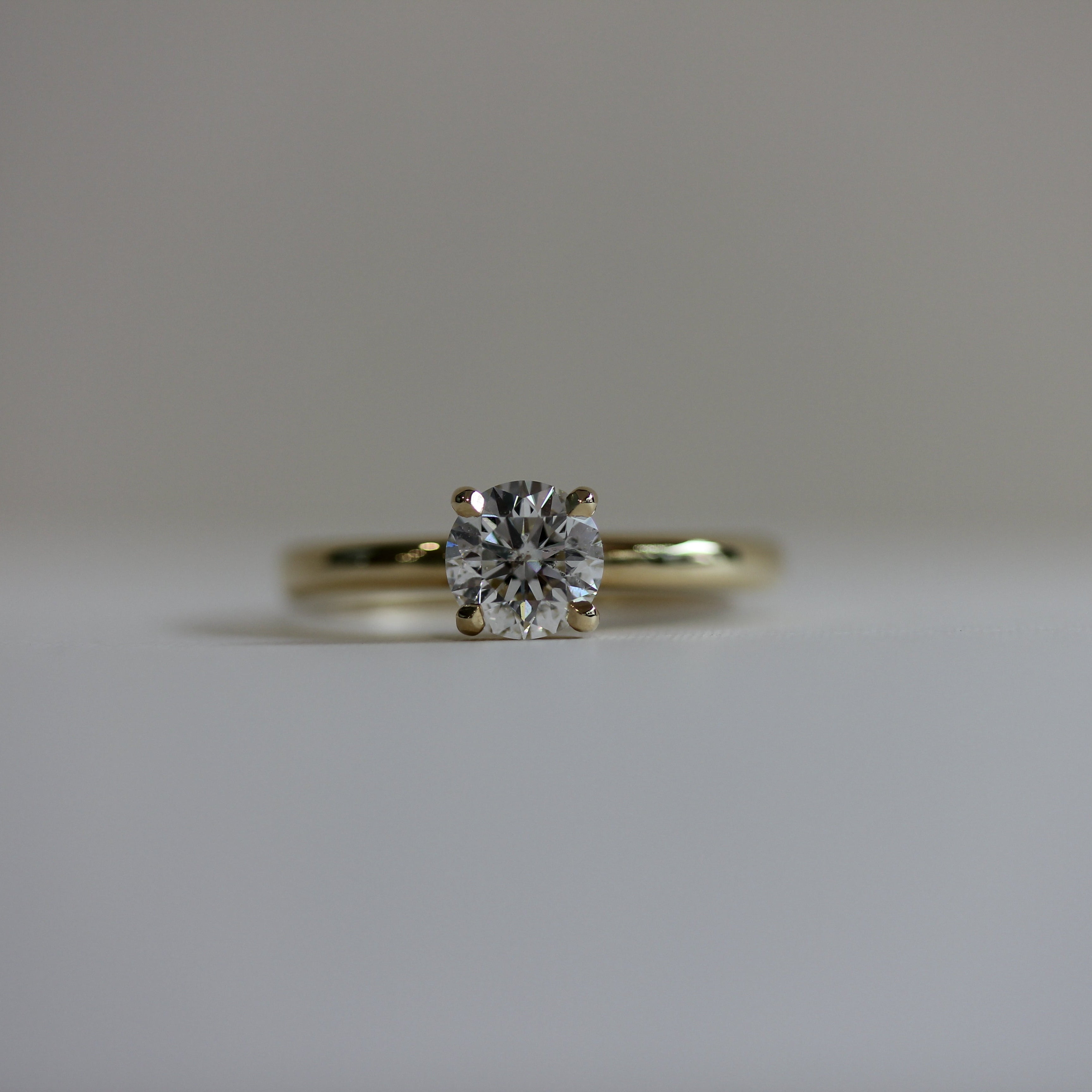 1.01 Round Brilliant Cut Diamond Solitaire Ring in 18ct Yellow Gold - AUDREY