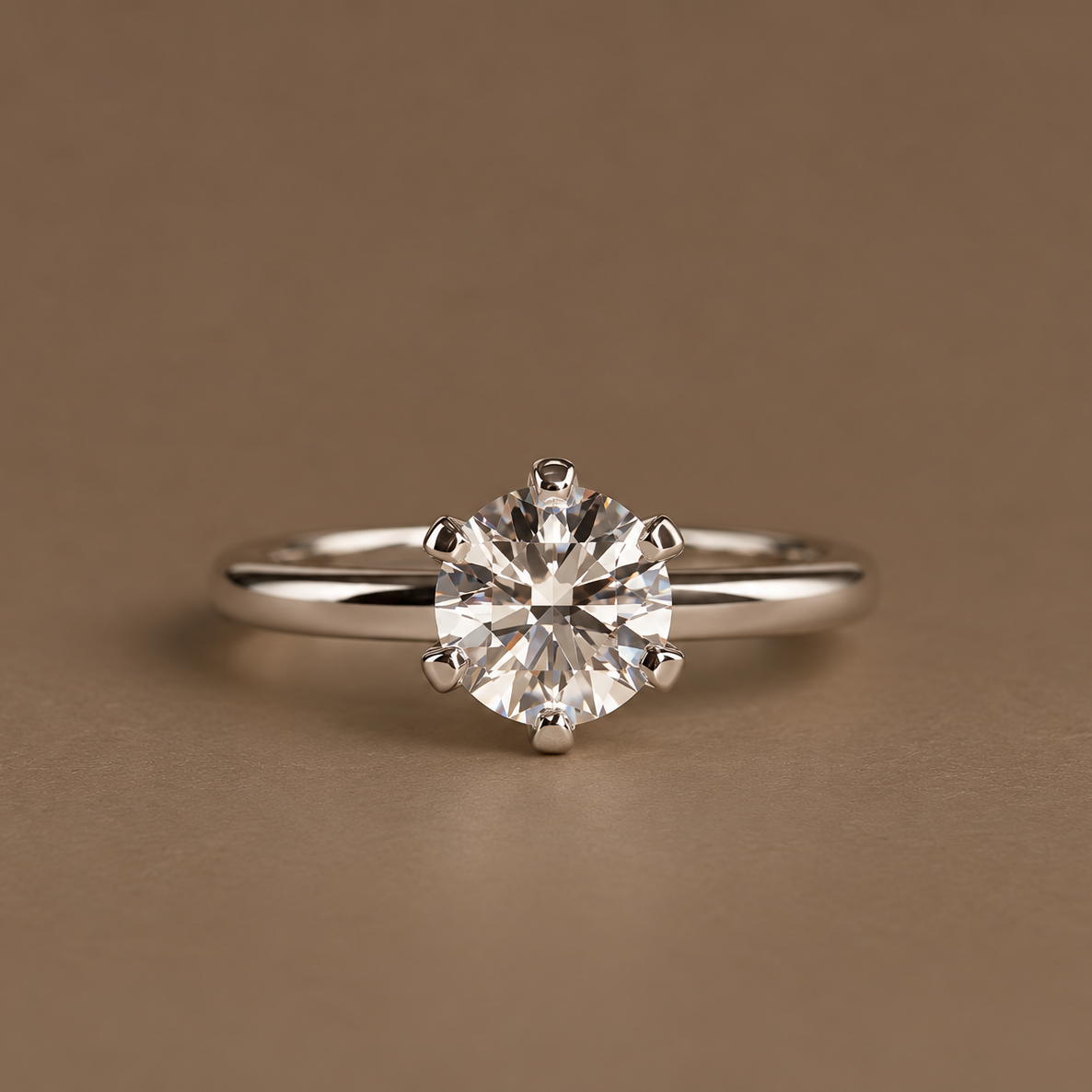 1.07ct Round Solitaire Diamond Engagement Ring - CLARA
