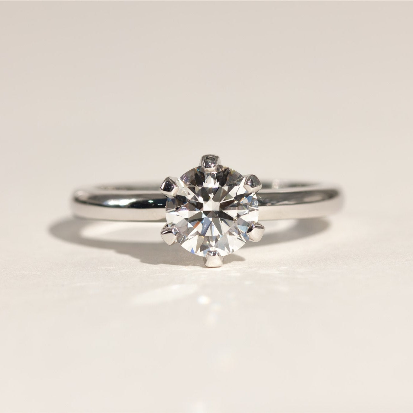 1.07ct Round Solitaire Diamond Engagement Ring - CLARA
