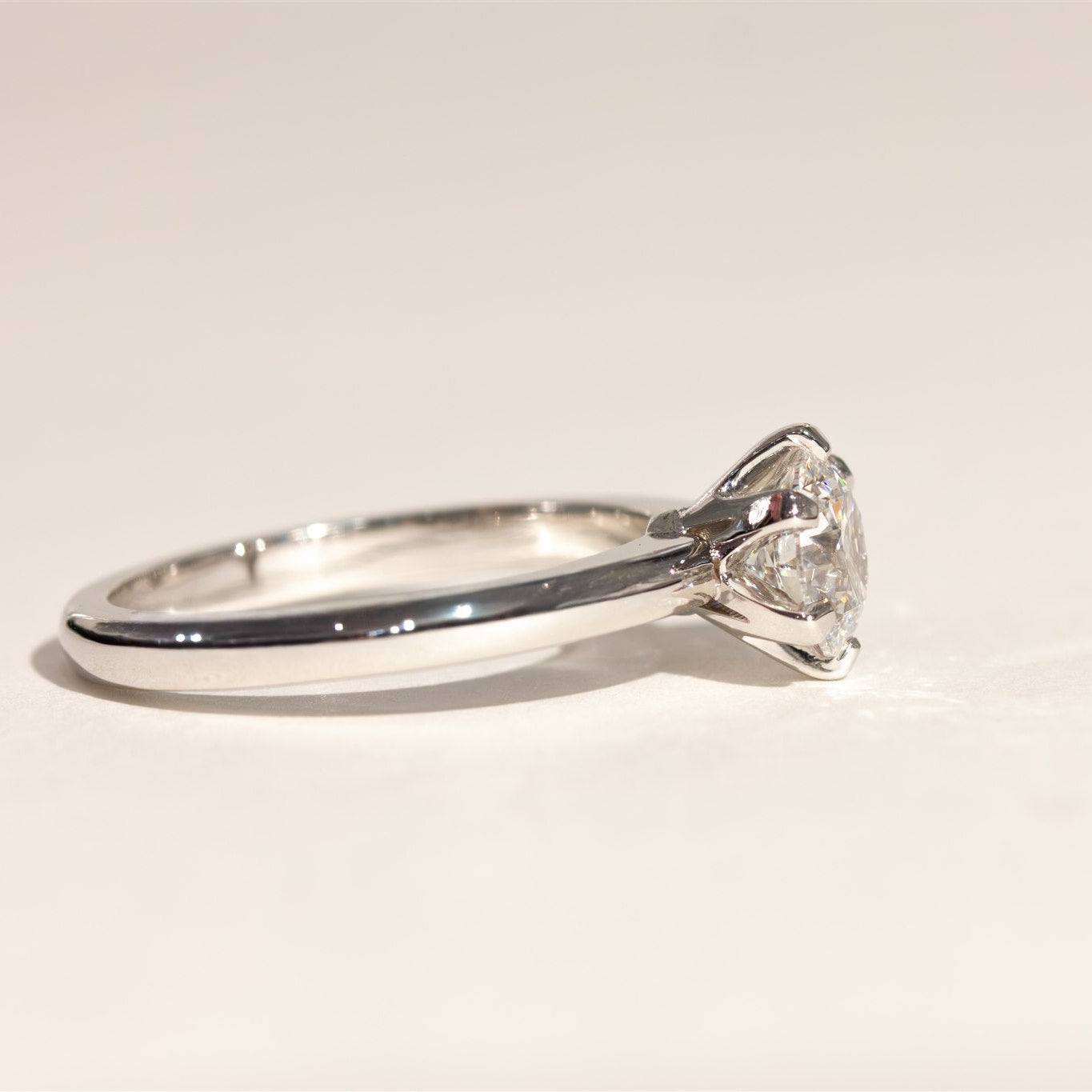 1.07ct Round Solitaire Diamond Engagement Ring - CLARA