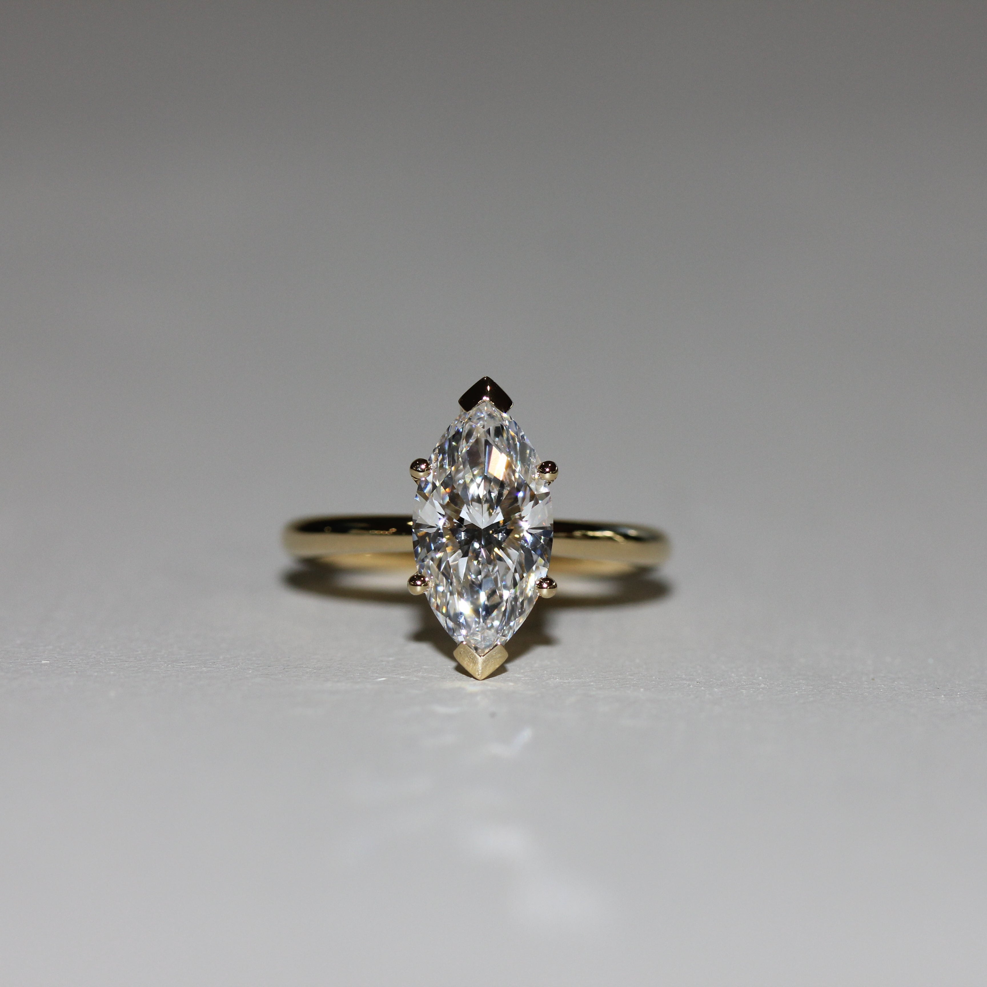 2.05ct Marquise Diamond Engagement Ring - Celeste