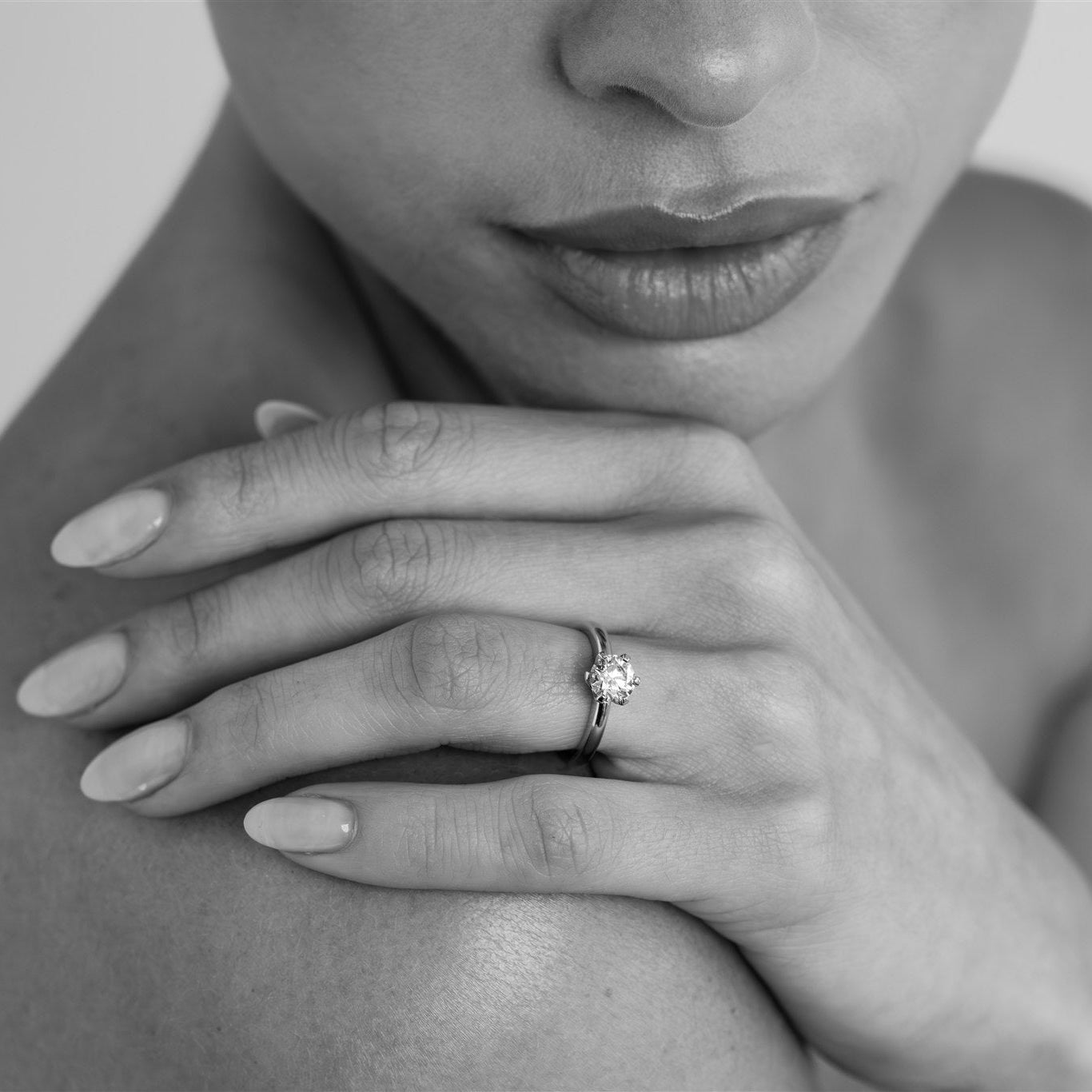 1.07ct Round Solitaire Diamond Engagement Ring - CLARA